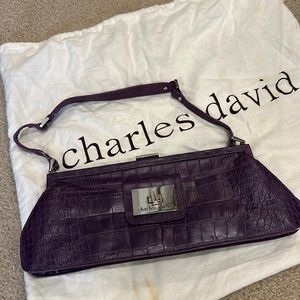 VINTAGE Charles David Purple Purse
